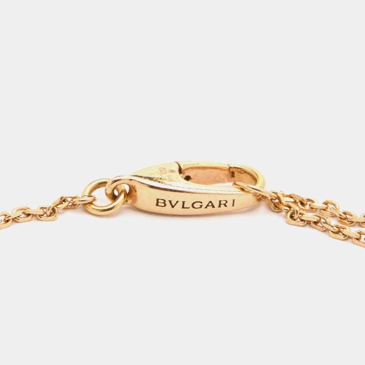 Pre Owned Bvlgari Divas' Dream Carnelian Diamond 18k Rose Gold Pendant Necklace