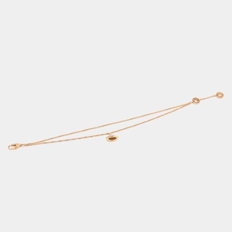Pre Owned Bvlgari Divas' Dream Diamond 18k Rose Gold Bracelets SM