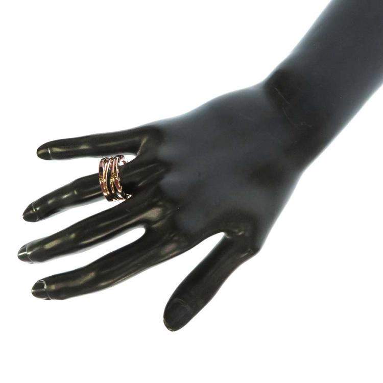 Pre Owned Bvlgari 18K Rose Gold Design Legend Zaha Hadid 3 Bands B.zero1 Ring Size EU 54 - US 6.75