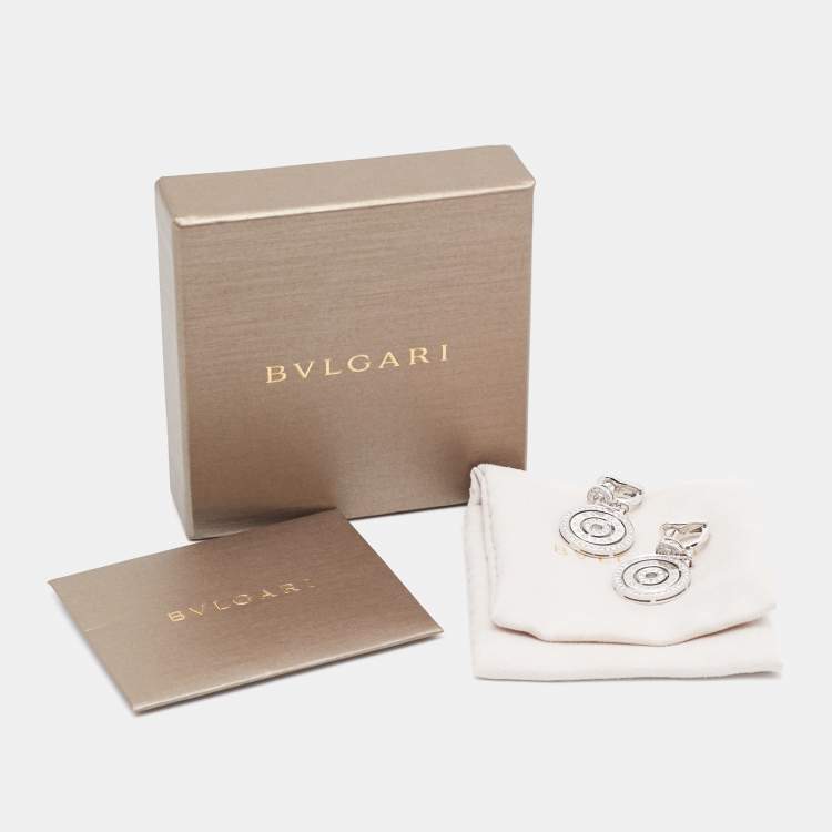 Pre Owned Bvlgari Astrale Diamond 18k White Gold Earrings