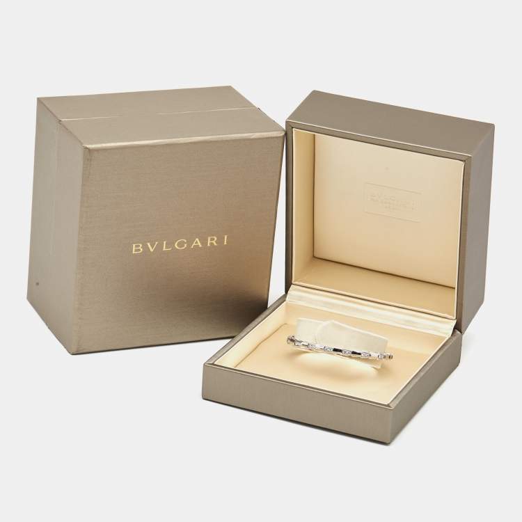 Pre Owned Bvlgari Serpenti Viper Diamonds 18k White Gold Bracelet S