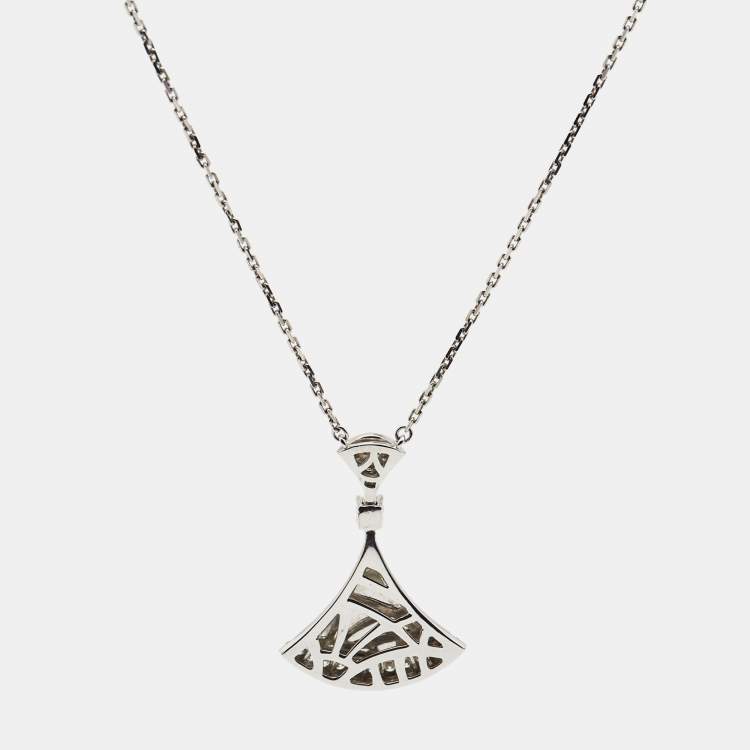 Pre Owned Bvlgari Divas' Dream Diamond 18k White Gold Necklace