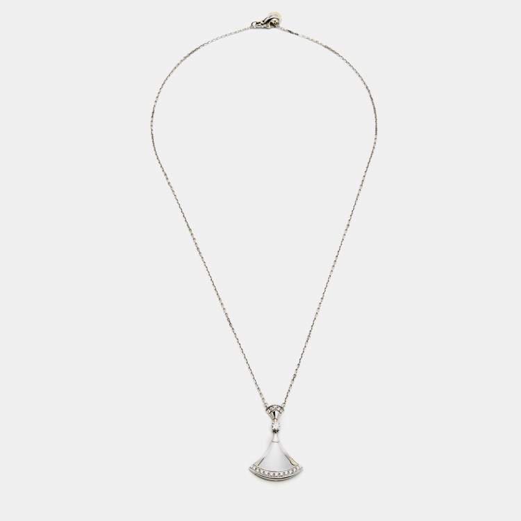 Pre Owned Bvlgari Divas' Dream Diamond 18k White Gold Necklace