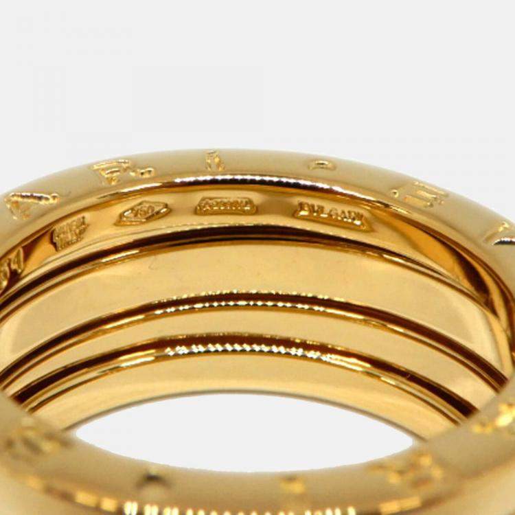 Pre Owned Bvlgari B.Zero1 18K Yellow Gold Ring EU 51