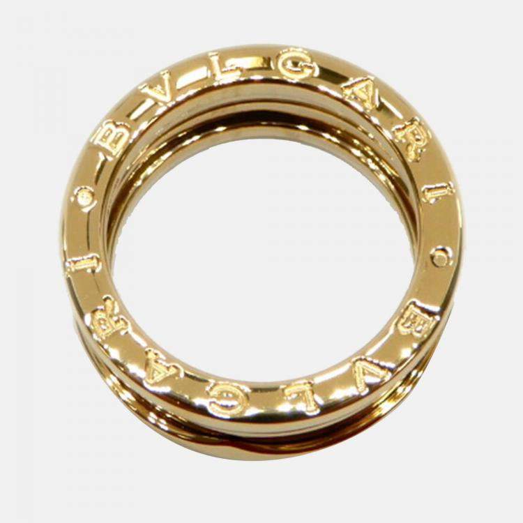 Pre Owned Bvlgari B.Zero1 18K Yellow Gold Ring EU 51