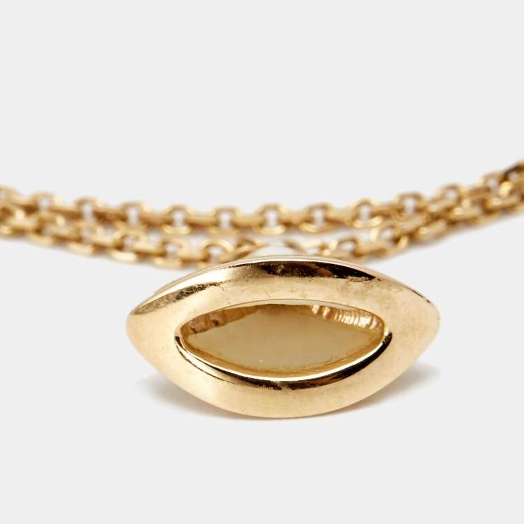 Pre Owned Bvlgari Divas' Dream Mother of Pearl 18k Rose Gold Charm Bracelet SM