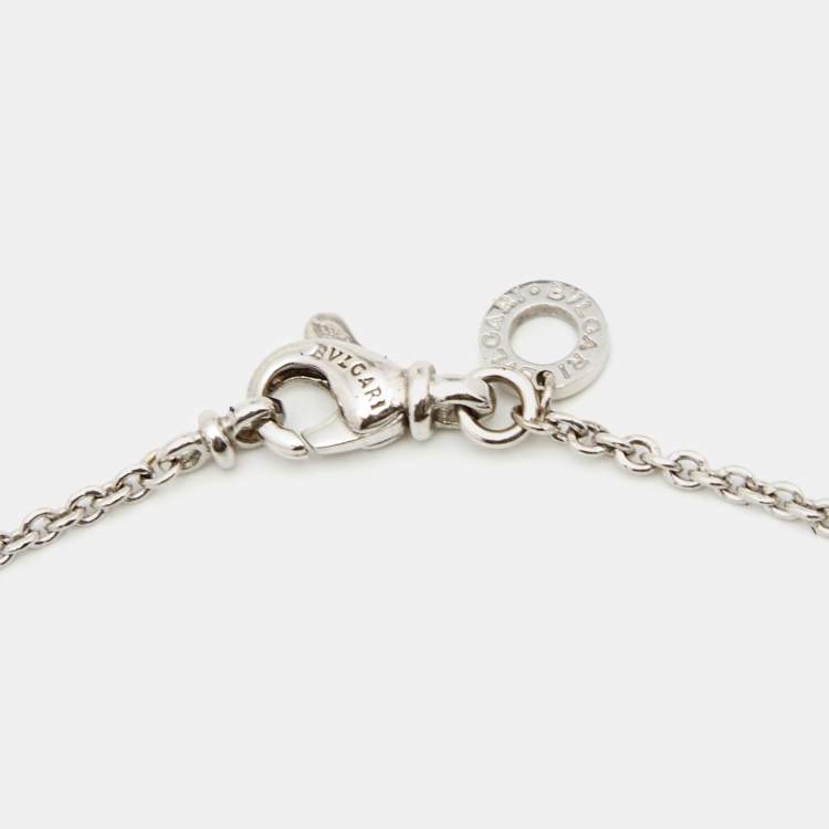 Pre Owned Bvlgari B.Zero1 18k White Gold Pendant Necklace