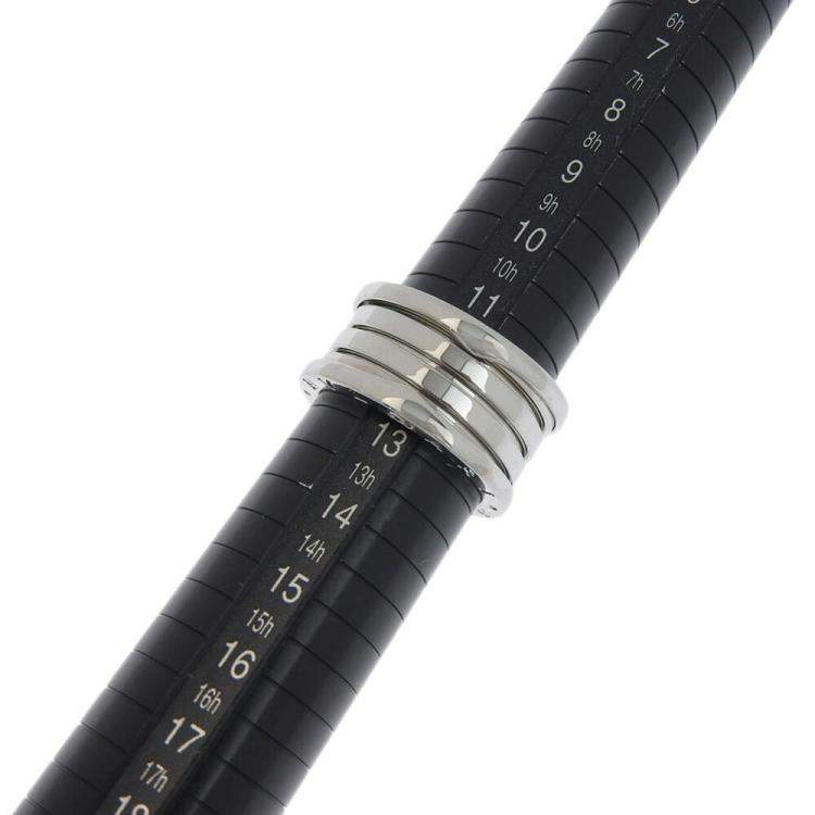 Pre Owned Bvlgari B.Zero1 18K White Gold Ring EU 53