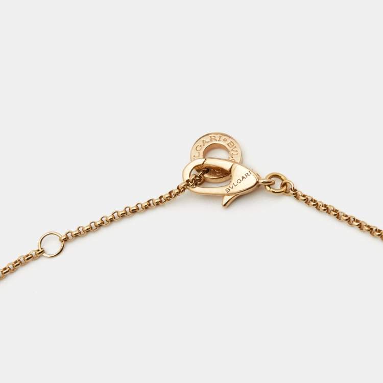Pre Owned Bvlgari Bvlgari Mother of Pearl 18k Rose Gold Diamond Necklace