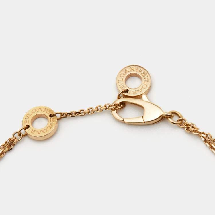 Pre Owned Bvlgari Divas' Dream Mother of Pearl 18k Rose Gold Bracelet