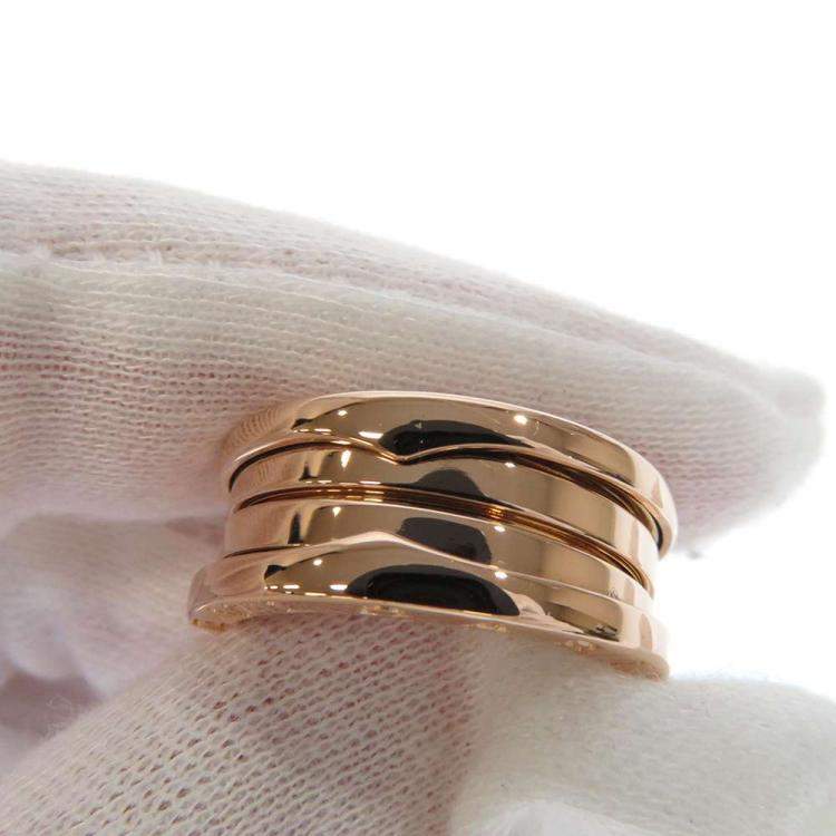 Pre Owned Bvlgari 18K Rose Gold B.Zero1 Band Ring EU 51