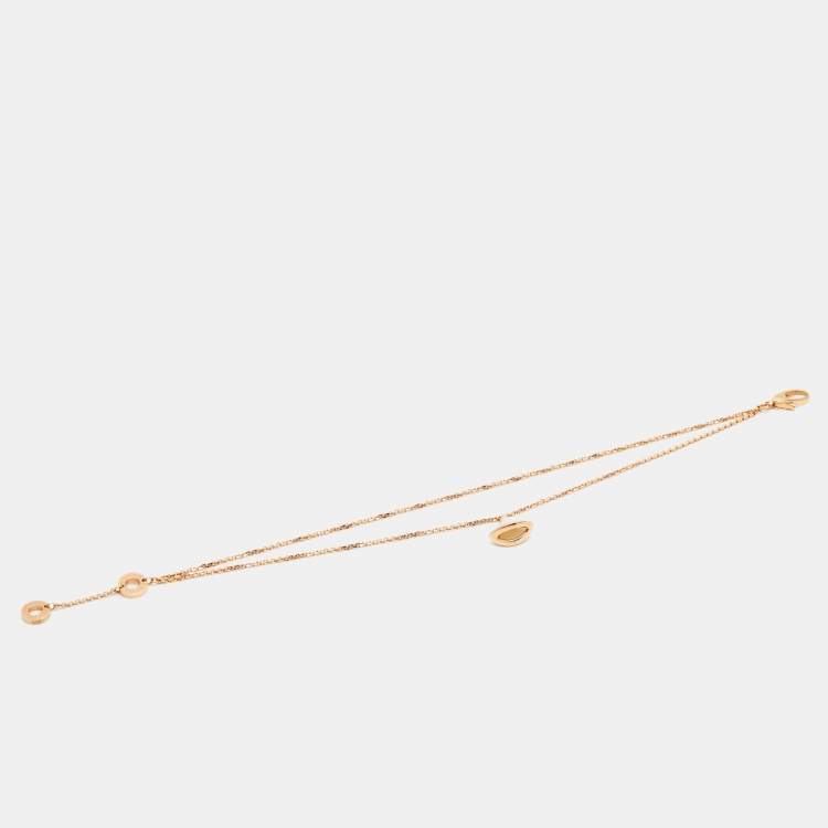 Pre Owned Bvlgari Divas' Dream Mother of Pearl 18k Rose Gold Bracelet SM
