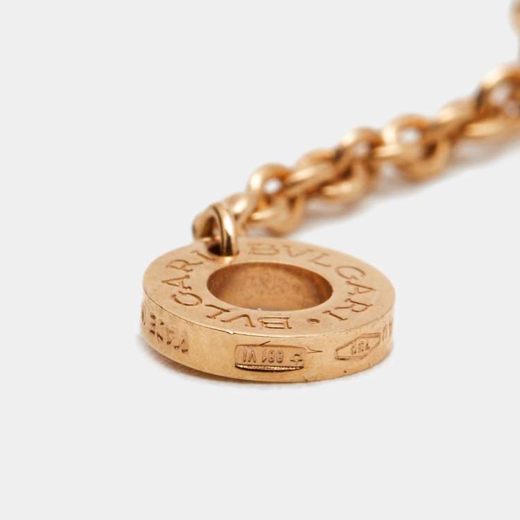 مملوكة مسبقًا Bvlgari B.Zero1 Ceramic 18k Rose Gold Pendant Necklace