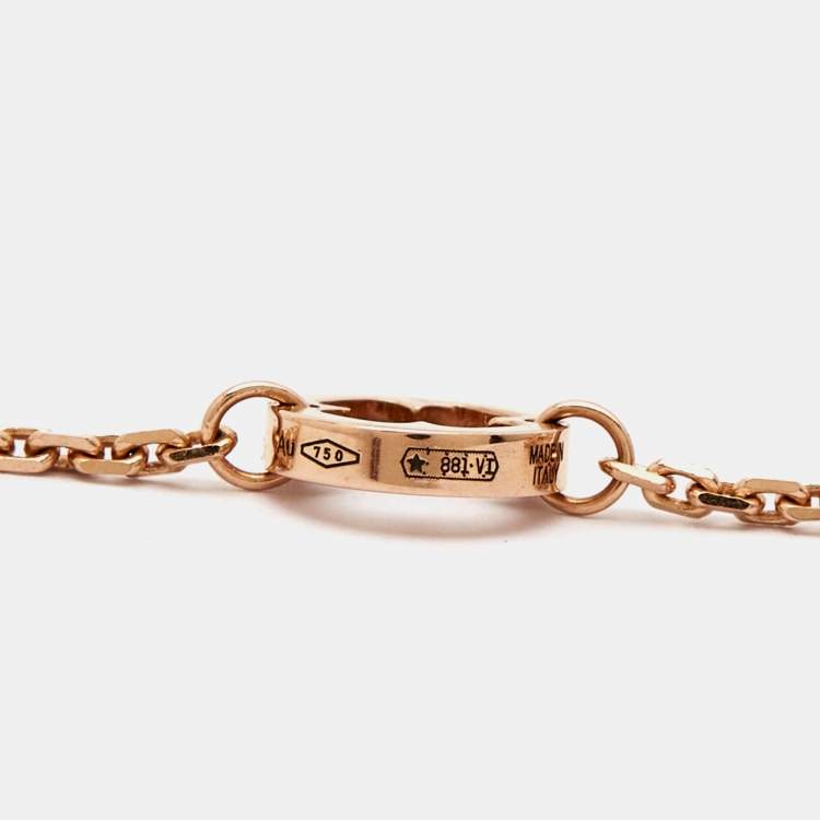 Pre Owned Bvlgari Fiorever Diamond 18K Rose Gold Necklace
