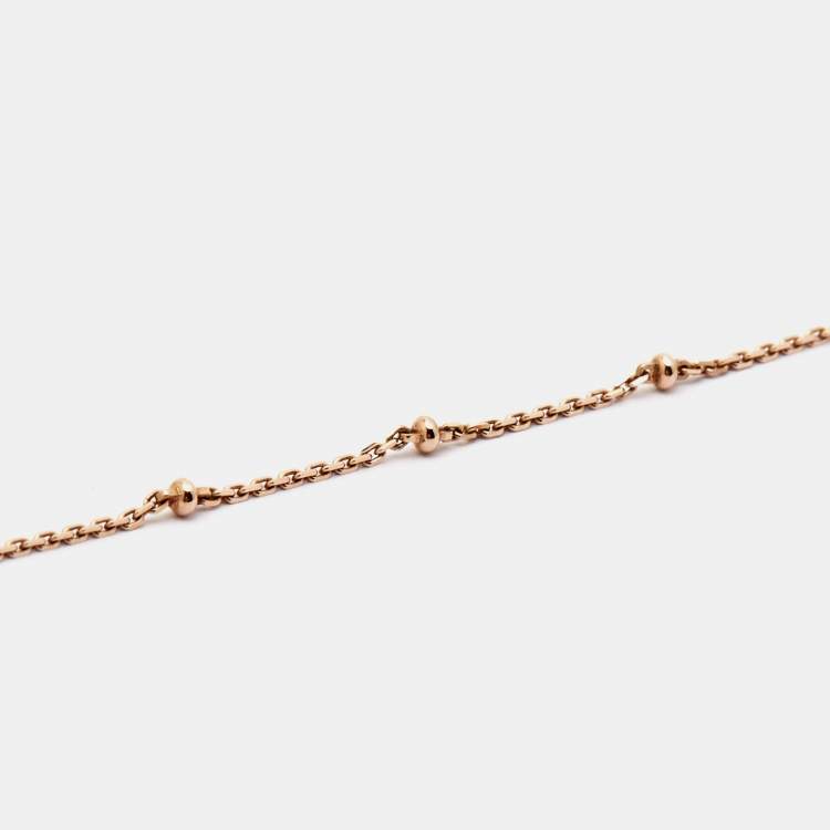 Pre Owned Bvlgari Fiorever Diamond 18K Rose Gold Necklace
