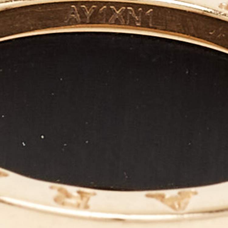 مملوكة مسبقًا Bvlgari B.Zero1 Green Marble 18K Rose Gold 4-Band Ring Size 56