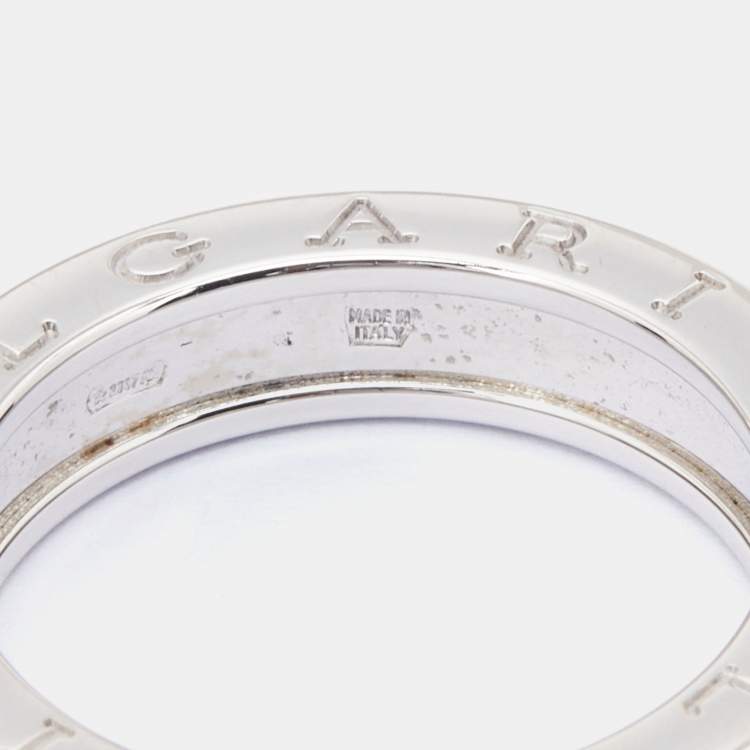 Pre Owned Bvlgari B.Zero1 1-Band 18k White Gold Ring Size 54
