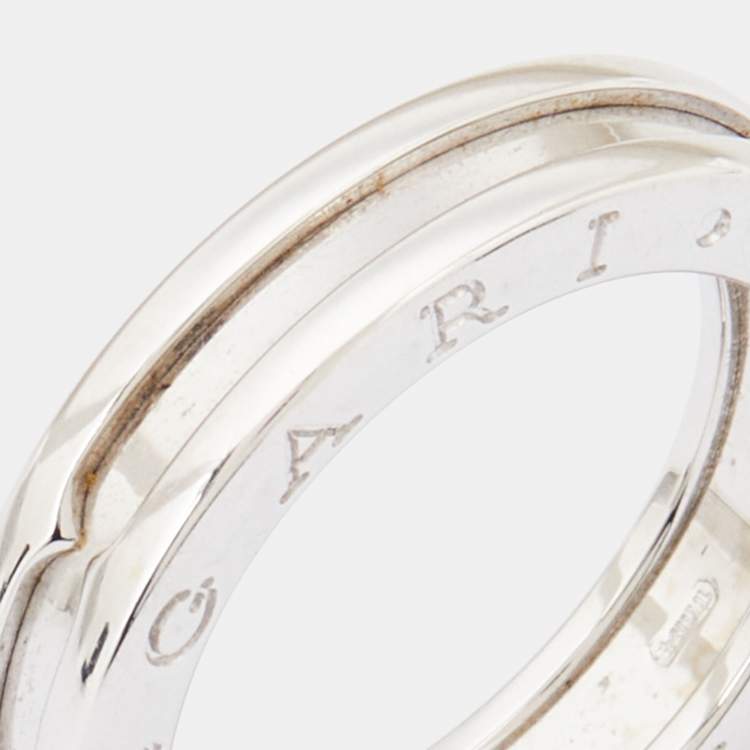 Pre Owned Bvlgari B.Zero1 1-Band 18k White Gold Ring Size 54