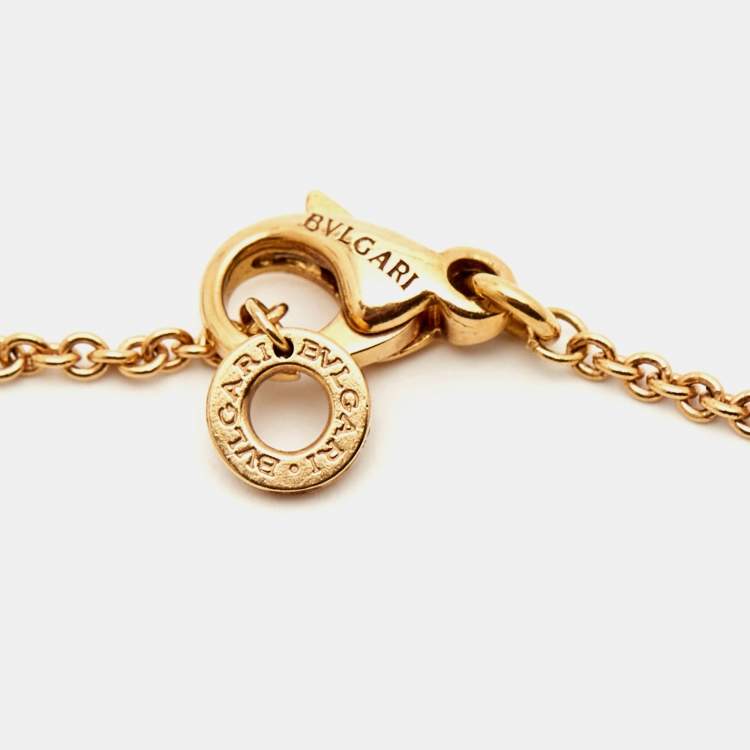 Pre Owned Bvlgari B.Zero1 Ceramic 18k Rose Gold Pendant Necklace