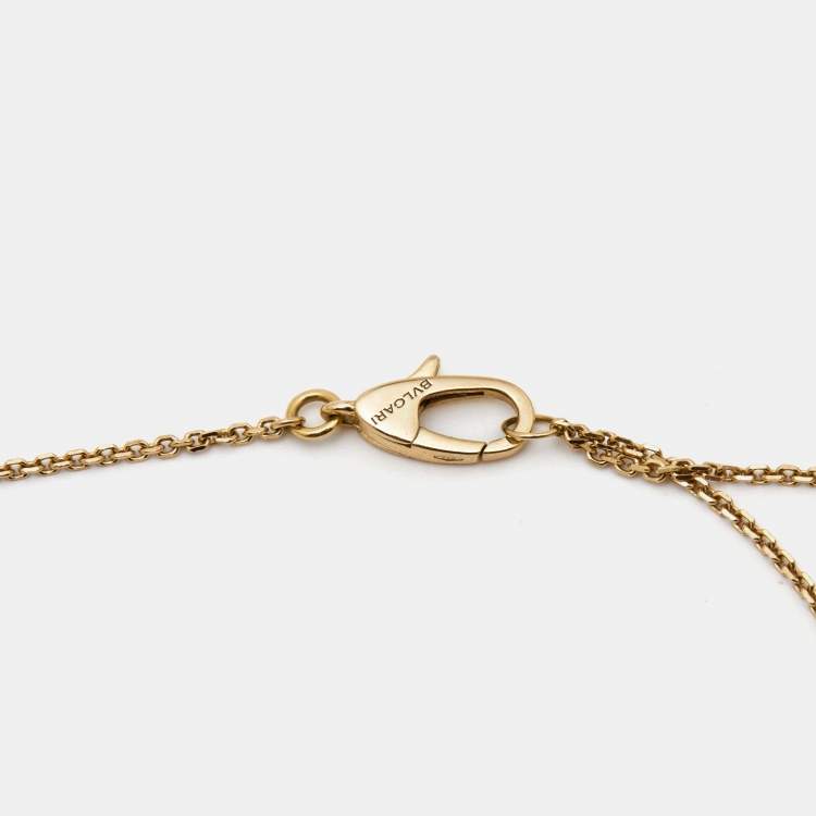 Pre Owned Bvlgari Divas' Dream Turquoise Diamond 18k Rose Gold Necklace