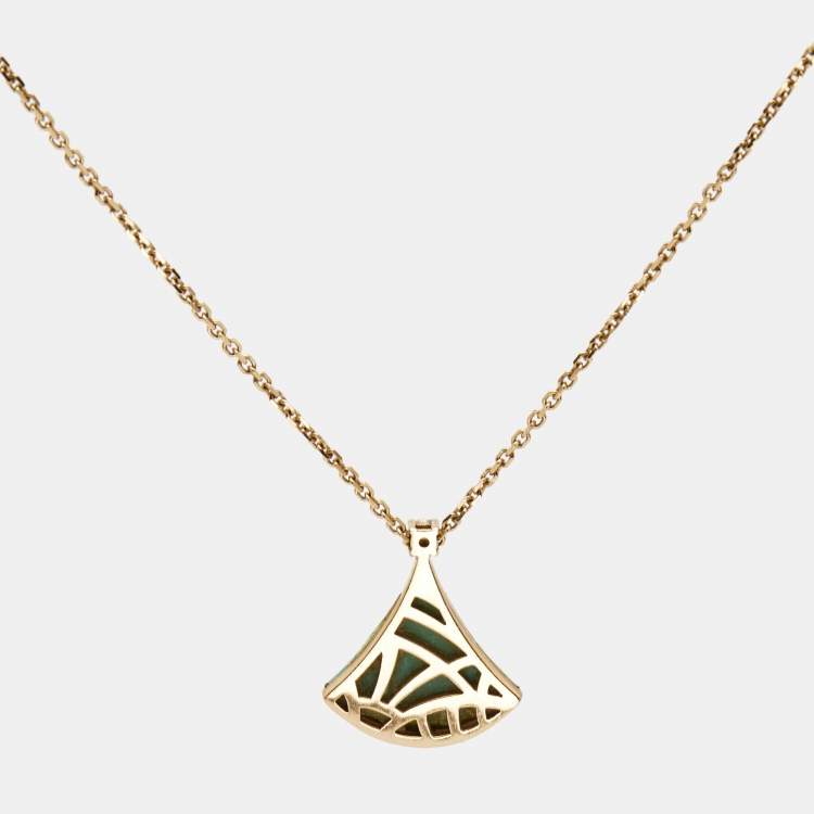 Pre Owned Bvlgari Divas' Dream Turquoise Diamond 18k Rose Gold Necklace