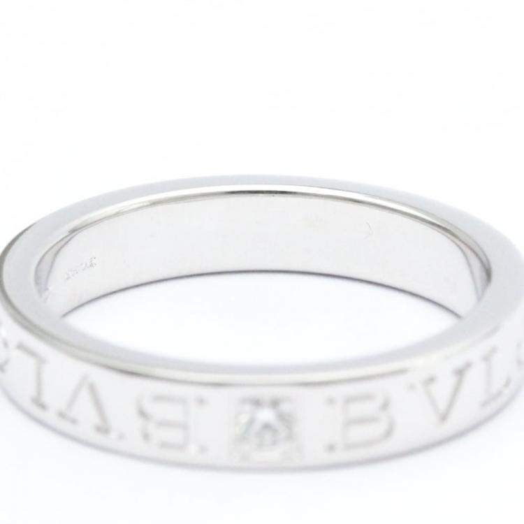 Pre Owned Bvlgari 18K White Gold Ring EU 57