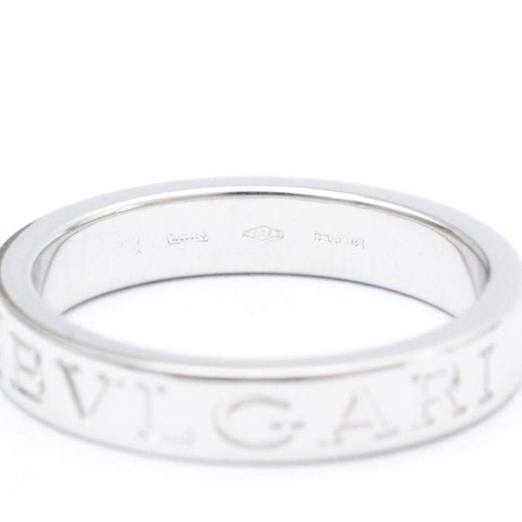 Pre Owned Bvlgari 18K White Gold Ring EU 57