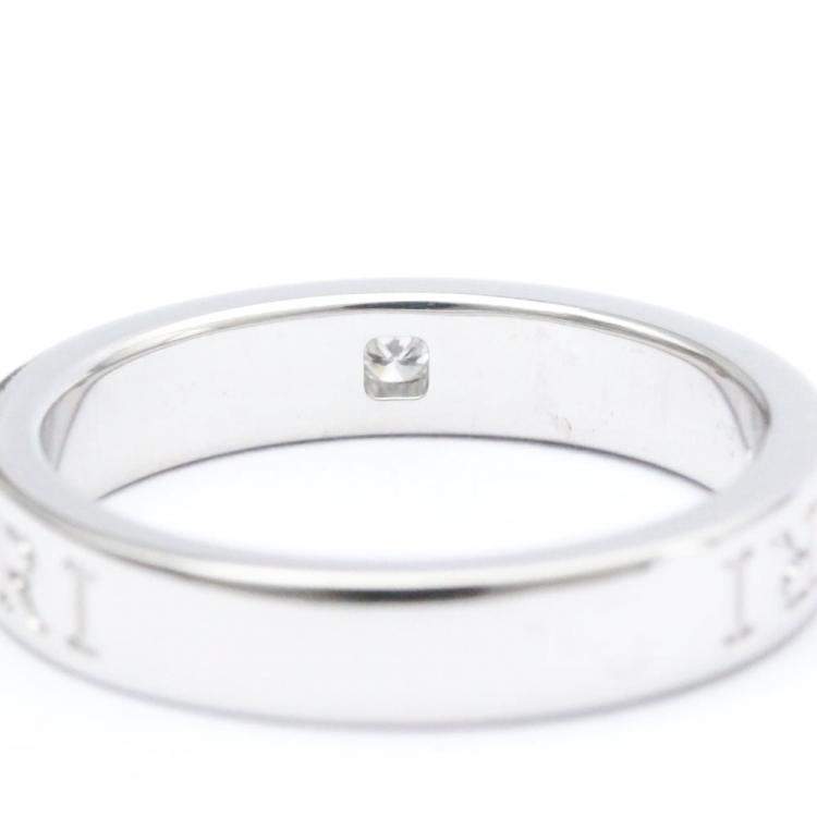 Pre Owned Bvlgari 18K White Gold Ring EU 57