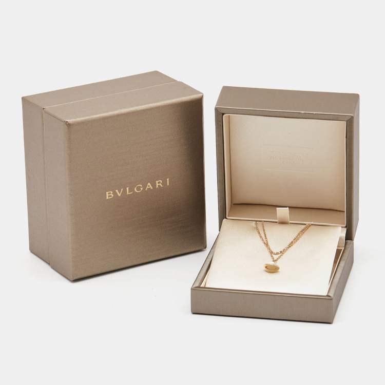 Pre Owned Bvlgari Divas' Dream Mother of Pearl 18K Rose Gold Bracelet SM 
