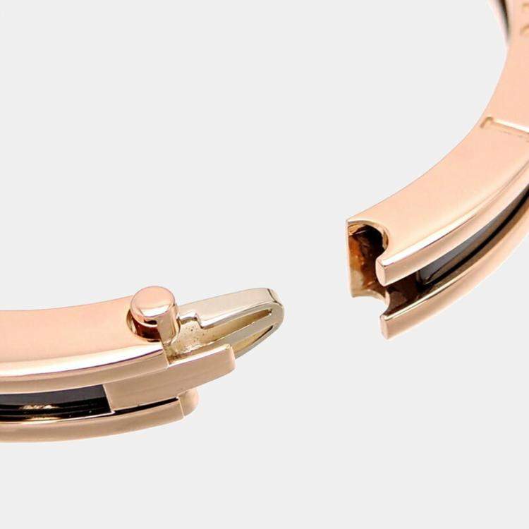Pre Owned Bvlgari B.Zero1 18K Rose Gold Ceramic Bracelet 19