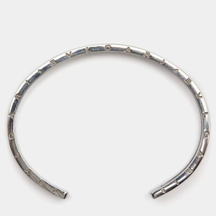 Pre Owned Bvlgari B.Zero1 18k Rose Gold Stainless Steel Bracelet M