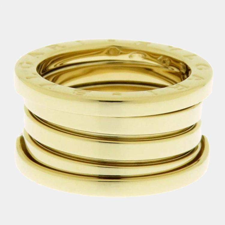 Pre Owned Bvlgari B.Zero1 3-Band 18K Yellow Gold Ring EU 49 