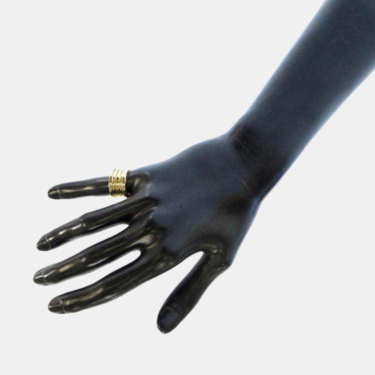 Pre Owned Bvlgari B.Zero1 3-Band 18K Yellow Gold Ring EU 49 