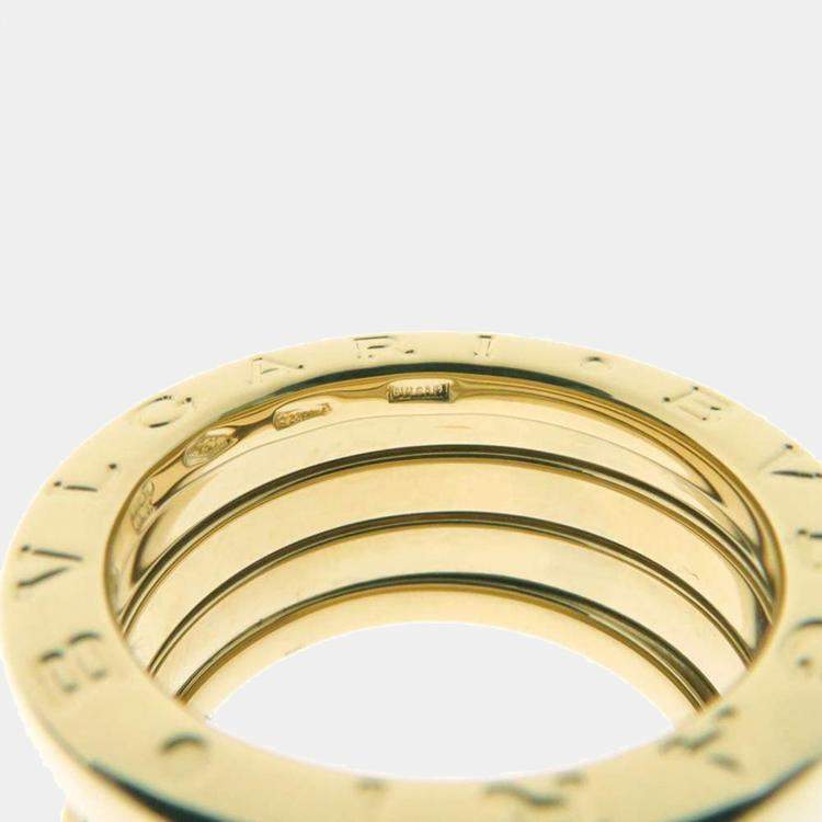 Pre Owned Bvlgari B.Zero1 3-Band 18K Yellow Gold Ring EU 49 