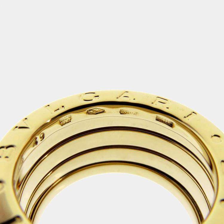 Pre Owned Bvlgari B.Zero1 3-Band 18K Yellow Gold Ring EU 49 