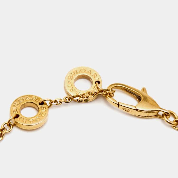 Pre Owned Bvlgari Divas' Dream Lapis Lazuli 18k Rose Gold Bracelet SM