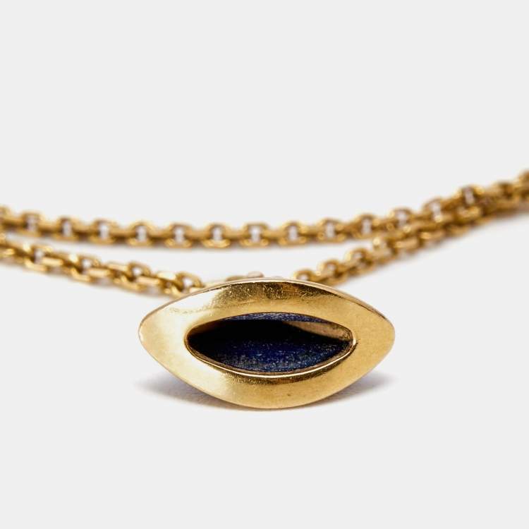 Pre Owned Bvlgari Divas' Dream Lapis Lazuli 18k Rose Gold Bracelet SM