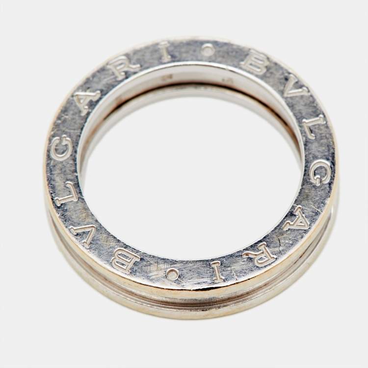 Pre Owned Bvlgari B.Zero1 1-Band 18k White Gold Band Ring Size 54