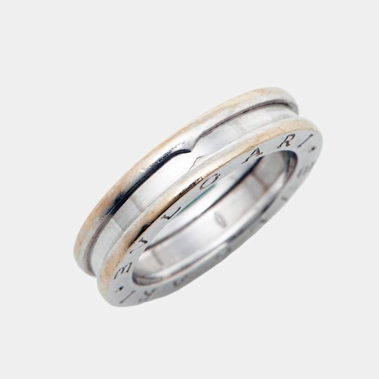 Pre Owned Bvlgari B.Zero1 1-Band 18k White Gold Band Ring Size 54
