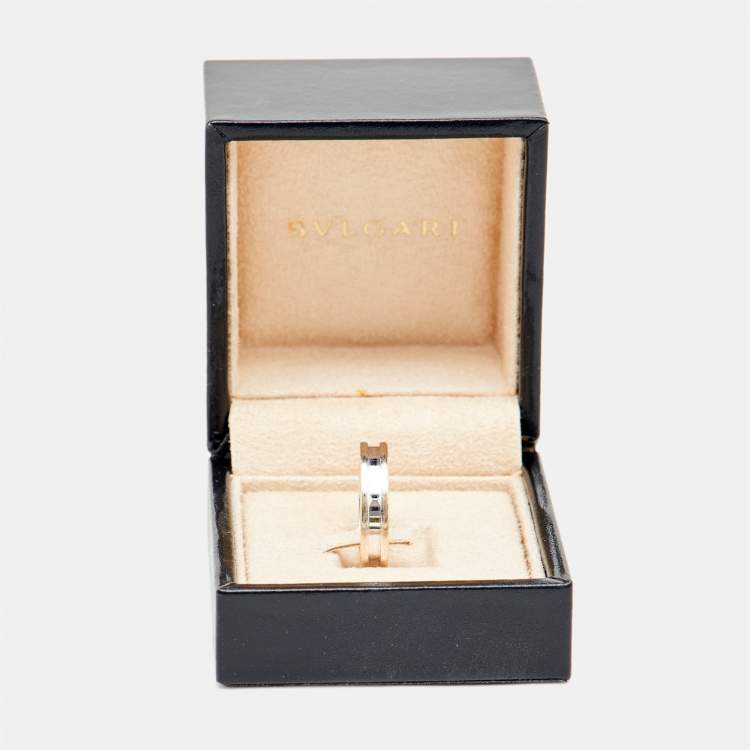 Pre Owned Bvlgari B.Zero1 1-Band 18k White Gold Band Ring Size 54