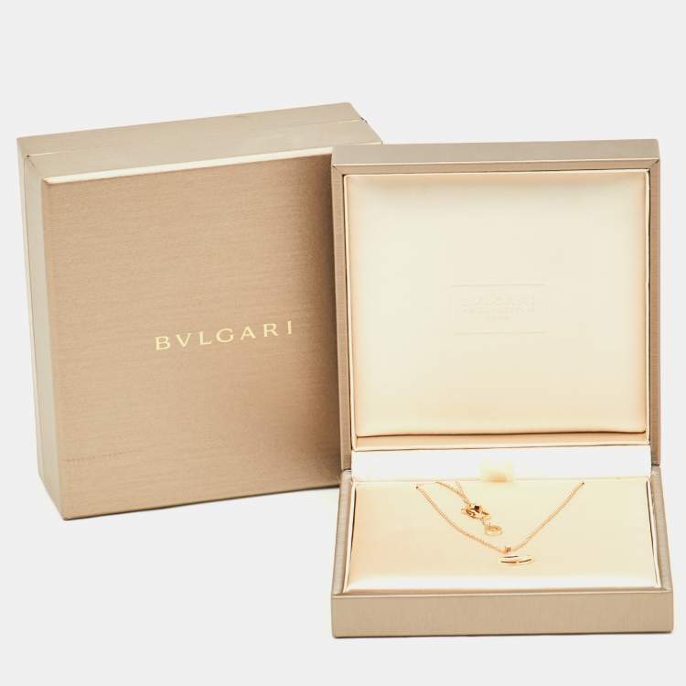 Pre Owned Bvlgari Divas' Dream Diamond Mother of Pearl 18K Rose Gold Pendant Necklace