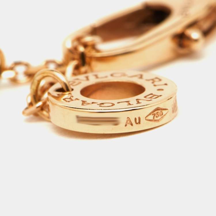 Pre Owned Bvlgari Divas' Dream Diamond Mother of Pearl 18K Rose Gold Pendant Necklace