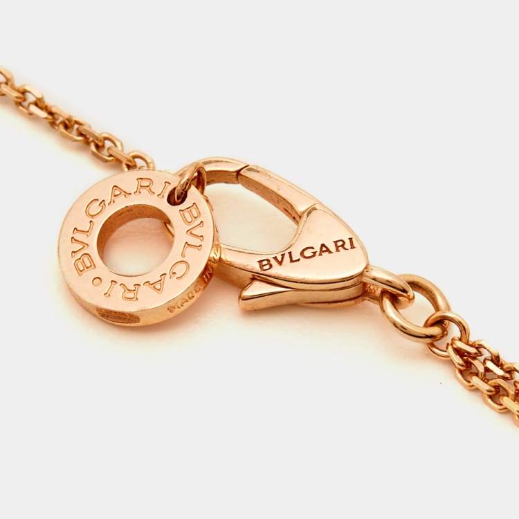 مملوكة مسبقًا Bvlgari Divas' Dream Mother of Pearl 18k Rose Gold Charm Bracelet SM