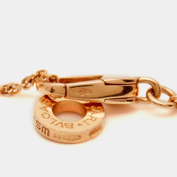 مملوكة مسبقًا Bvlgari Divas' Dream Mother of Pearl 18k Rose Gold Charm Bracelet SM