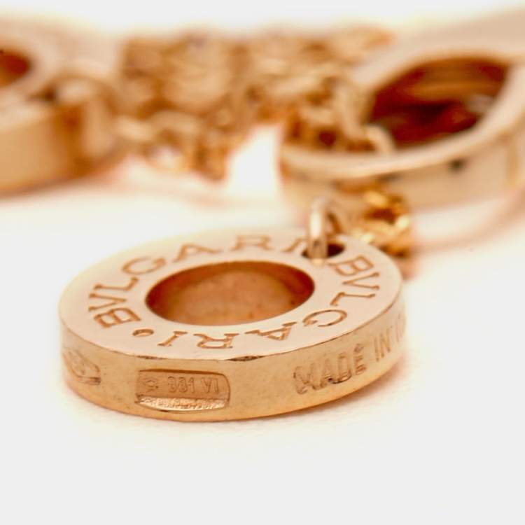 مملوكة مسبقًا Bvlgari Divas' Dream Mother of Pearl 18k Rose Gold Charm Bracelet SM