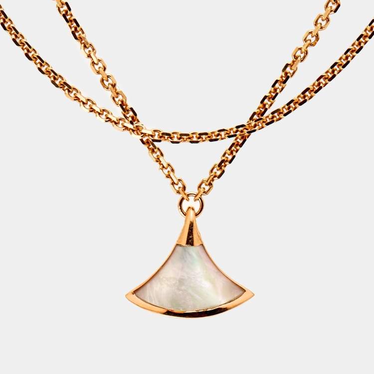 مملوكة مسبقًا Bvlgari Divas' Dream Mother of Pearl 18k Rose Gold Charm Bracelet SM