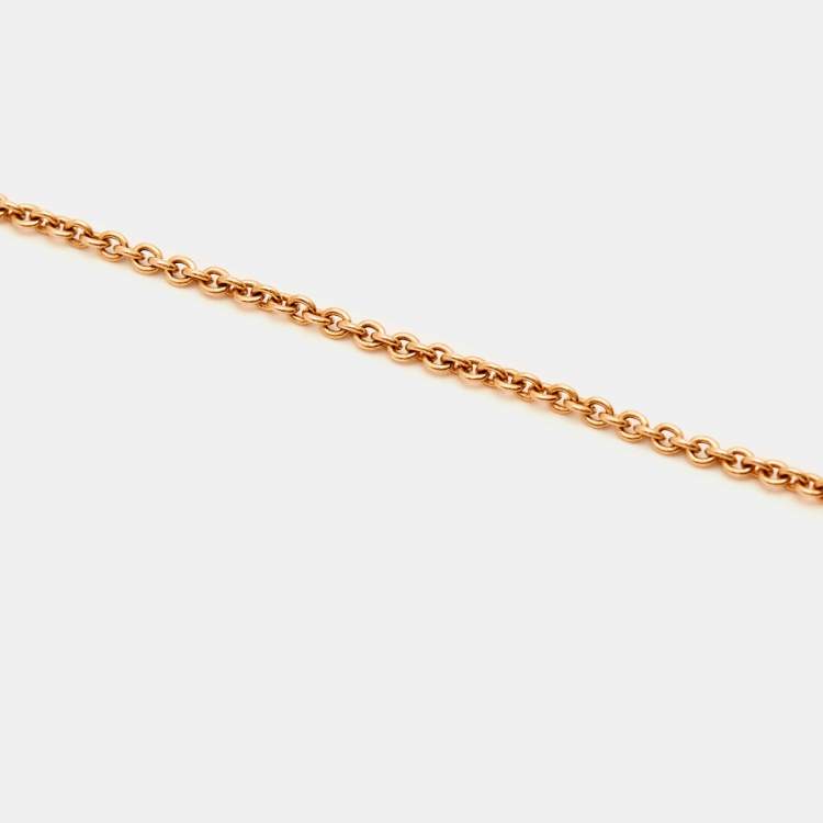 Pre Owned Bvlgari Bvlgari Onyx Mother of Pearl Diamond 18k Rose Gold Necklace