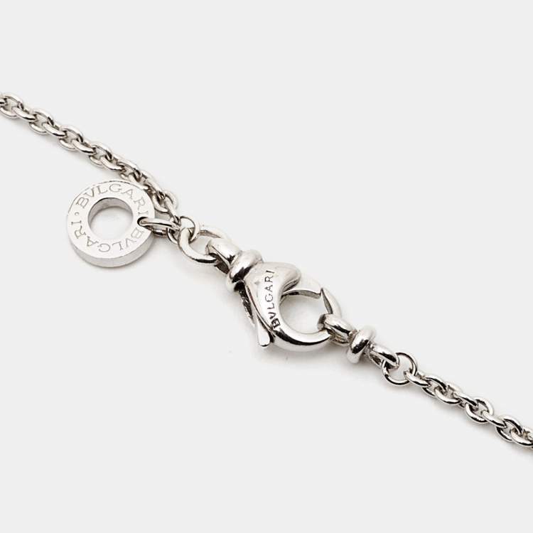 Pre Owned Bvlgari B.Zero1 18k White Gold Pendant Necklace