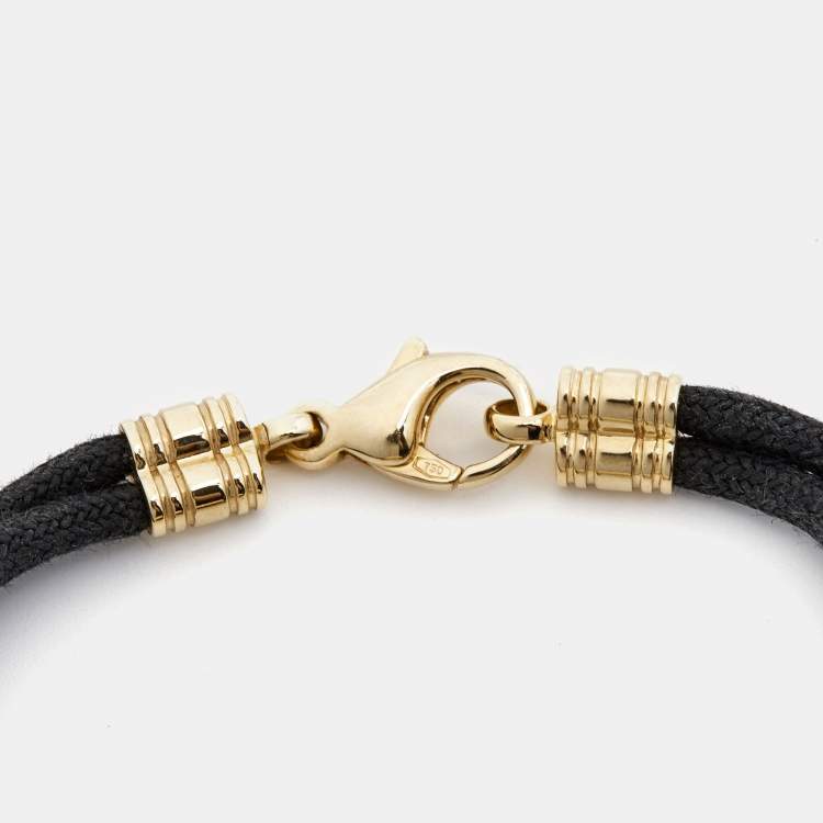 Pre Owned Bvlgari Bvlgari Circle 18k Yellow Gold Cord Bracelet