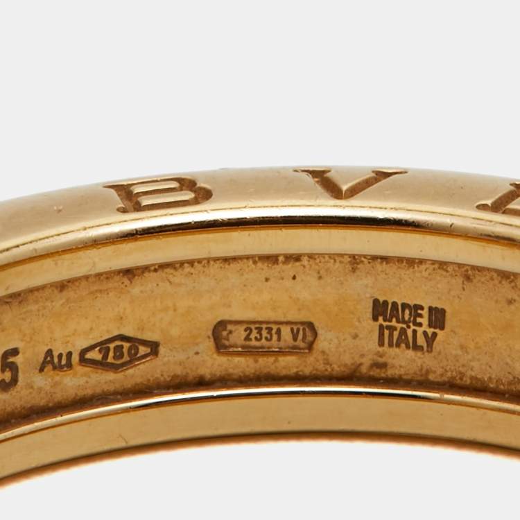 Pre Owned Bvlgari B.Zero1 1-Band 18k Yellow Gold Ring Size 55
